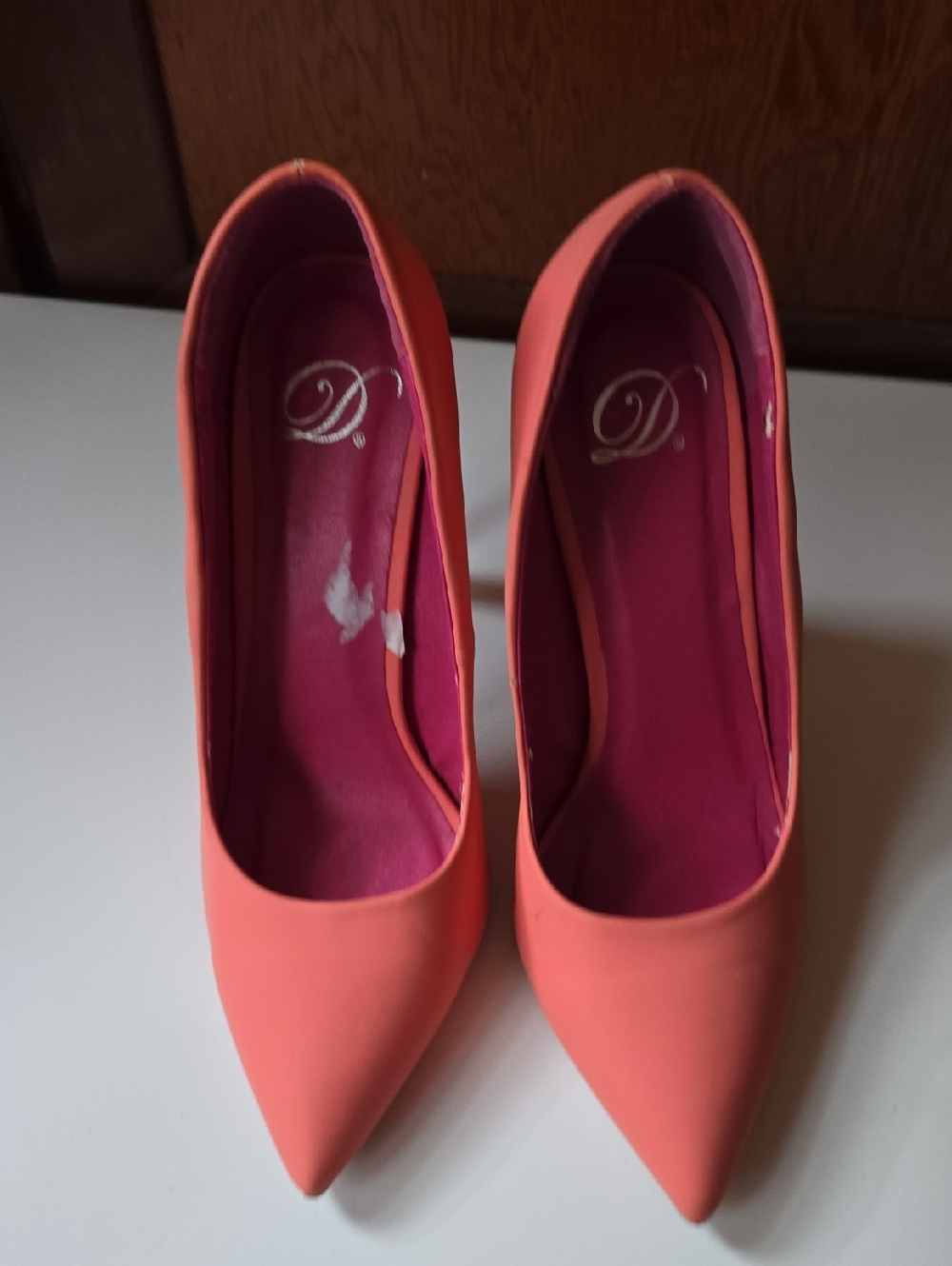 Delicious Coral Pink Pointed-Toe Pumps - Women